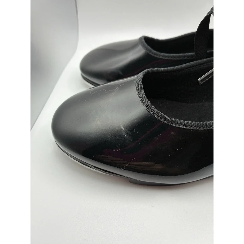 CAPEZIO  ~ JR. Tyette Tap Shoe ~ Adult ~ Size 8 M ~ Black Patent